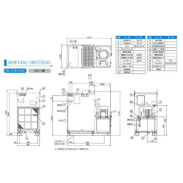 ダイキン工業（株） チラー10型 AKW チラー１０型 AKW14AC500