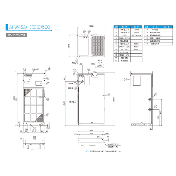 ダイキン工業（株） チラー10型 AKW チラー１０型 AKW45AC500