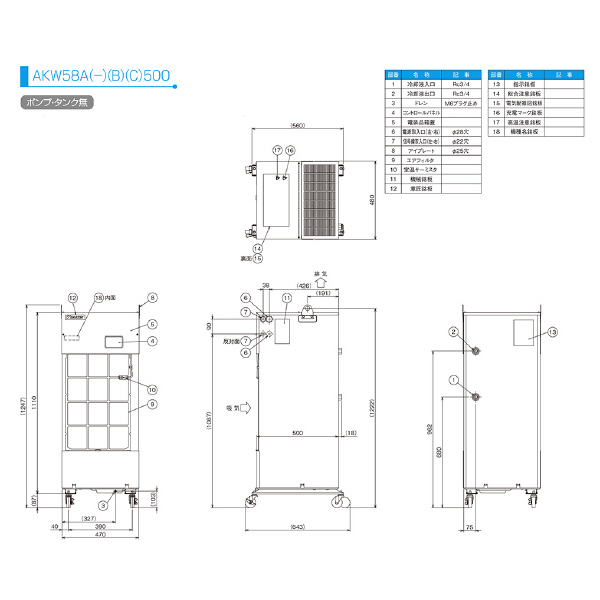 ダイキン工業（株） チラー10型 AKW チラー１０型 AKW58AC550