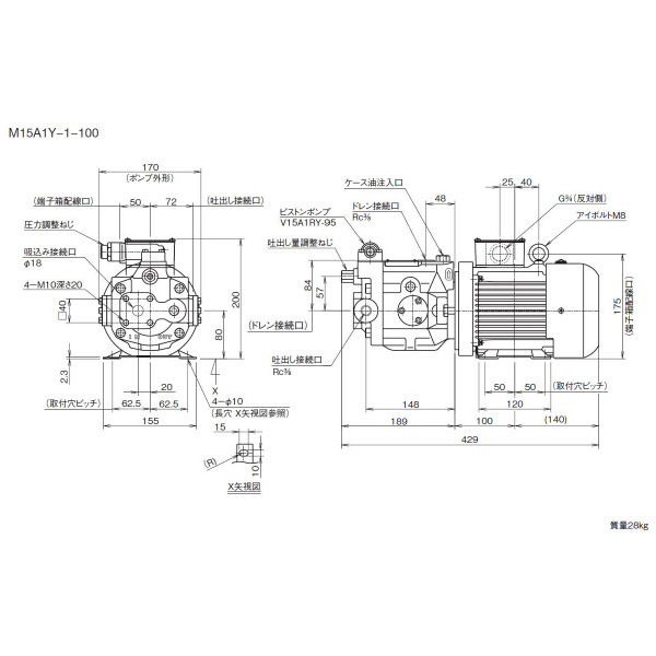 ダイキン工業（株） モータポンプ M モータポンプ M15A1Y-1-110-1RE