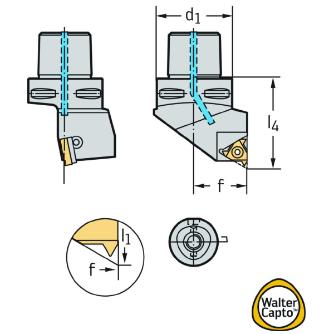 ワルタージャパン（株） 旋削ホルダー おねじ C4 旋削ホルダー　おねじ C4-NTS-SEL27050-22