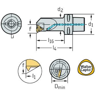 ワルタージャパン（株） ボーリングバー めねじ C6 ボーリングバー　めねじ C6-NTS-SIR22090-16
