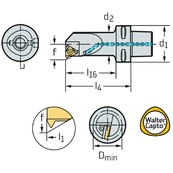 ワルタージャパン（株） ボーリングバー めねじ C6 ボーリングバー　めねじ C6-NTS-SIR27105-16