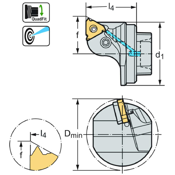 ワルタージャパン（株） 交換式ヘッド めねじ T1820-Q 交換式ヘッド　めねじ T1820-Q50L-22I-P
