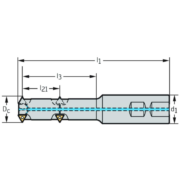 ワルタージャパン（株） チップ式ねじ切りカッター T2711 チップ式ねじ切りカッター T2711-19-W20-3-06-2-24