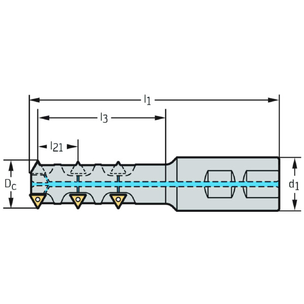 ワルタージャパン（株） チップ式ねじ切りカッター T2711 チップ式ねじ切りカッター T2711-31-W32-3-09-3-25.4