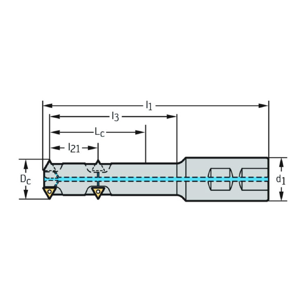 ワルタージャパン（株） チップ式ねじ切りカッター T2712 チップ式ねじ切りカッター T2712-40-W40-3-14-2-50