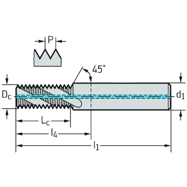 ワルタージャパン（株） 超硬ねじ切りカッター H5055016 超硬ねじ切りカッター H5055016-M12