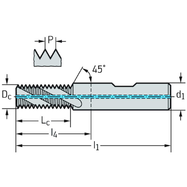 ワルタージャパン（株） 超硬ねじ切りカッター H5055116 超硬ねじ切りカッター H5055116-M12