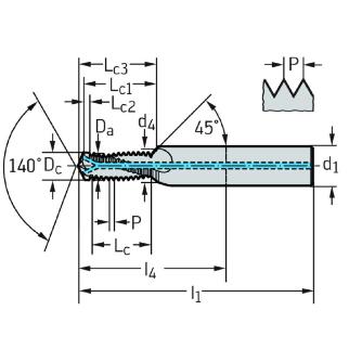 ワルタージャパン（株） 超硬ねじ切りカッター H5075018 超硬ねじ切りカッター H5075018-M6