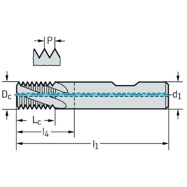 ワルタージャパン（株） 超硬ねじ切りカッター TC610 超硬ねじ切りカッター TC610-G1X20-W1-WJ30RC