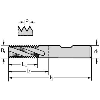 ワルタージャパン（株） 超硬ねじ切りカッター TC611 超硬ねじ切りカッター TC611-M10-W0-WJ30RC