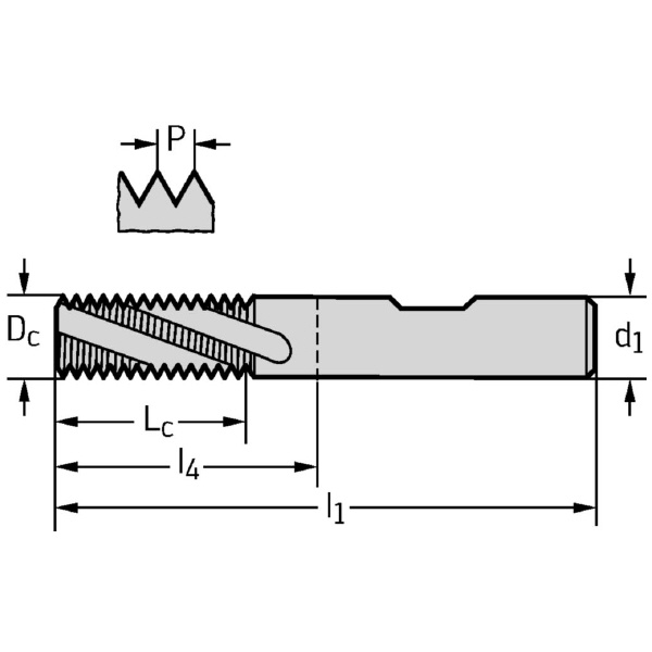 ワルタージャパン（株） 超硬ねじ切りカッター TC611 超硬ねじ切りカッター TC611-UNC3/4-W0-WJ30RC