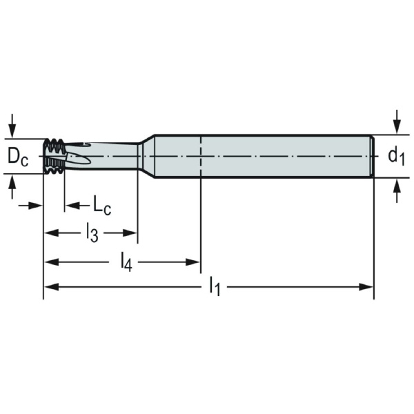 ワルタージャパン（株） 超硬ねじ切りカッター TC630 超硬ねじ切りカッター TC630-M1.8-A0F-WB10TJ
