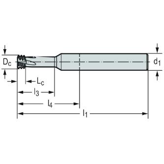 ワルタージャパン（株） 超硬ねじ切りカッター TC630 超硬ねじ切りカッター TC630-M2-A0F-WB10TJ