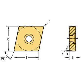 ワルタージャパン（株） 旋削用チップ(非鉄金属及びプラ加工用) CCGT 旋削用チップ（非鉄金属及びプラ加工用） CCGT060204-FN2 WN10