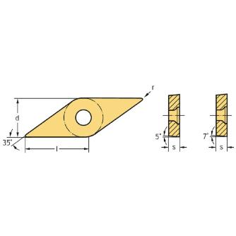 ワルタージャパン（株） 旋削用チップ(ポジチップ) VCMT 旋削用チップ（ポジチップ） VCMT110304-RM4 WMP20S