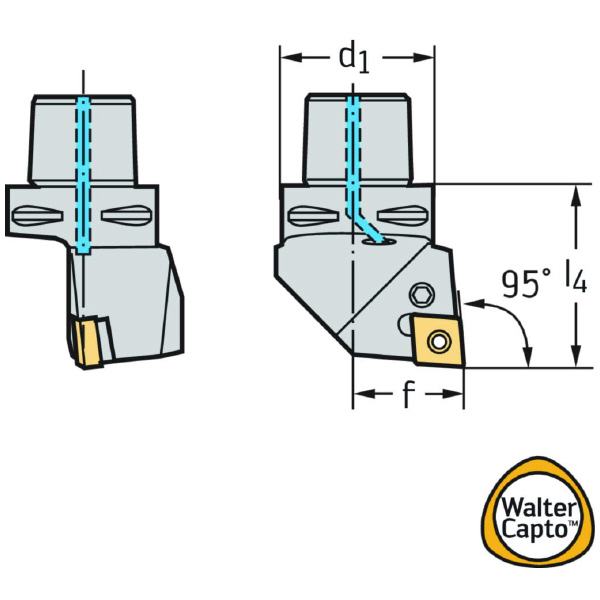 ワルタージャパン（株） 旋削ホルダー レバークランプ C3 旋削ホルダー　レバークランプ C3-PCLNR-22040-12