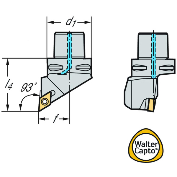 ワルタージャパン（株） 旋削ホルダー スクリュークランプ C3 旋削ホルダー　スクリュークランプ C3-SDJCL-22040-07