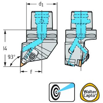 ワルタージャパン（株） 旋削ホルダー リジットクランプ C4 旋削ホルダー　リジットクランプ C4-DDJCL-27050-11-P