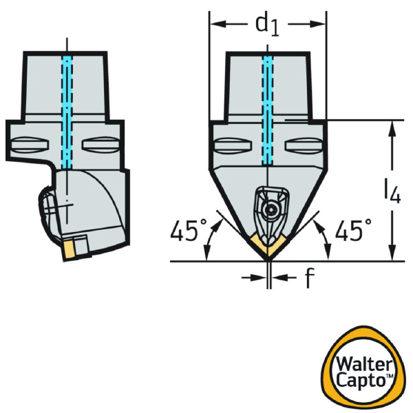 ワルタージャパン（株） 旋削ホルダー リジットクランプ C4 旋削ホルダー　リジットクランプ C4-DSDNN-00050-12