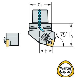 ワルタージャパン（株） 旋削ホルダー リジットクランプ C4 旋削ホルダー　リジットクランプ C4-DSRNR-22050-12