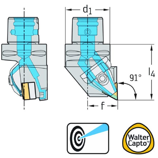 ワルタージャパン（株） 旋削ホルダー リジットクランプ C4 旋削ホルダー　リジットクランプ C4-DTGNR-27050-16-P