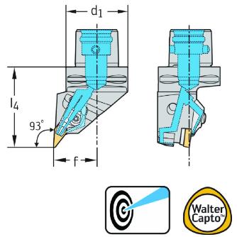 ワルタージャパン（株） 旋削ホルダー リジットクランプ C4 旋削ホルダー　リジットクランプ C4-DVJBL-27062-16-P
