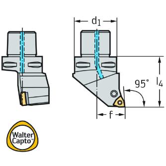 ワルタージャパン（株） 旋削ホルダー レバークランプ C4 旋削ホルダー　レバークランプ C4-PWLNR-27050-08