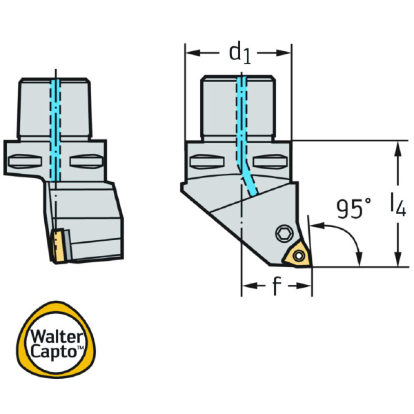 ワルタージャパン（株） 旋削ホルダー レバークランプ C4 旋削ホルダー　レバークランプ C4-PWLNR-27050-08