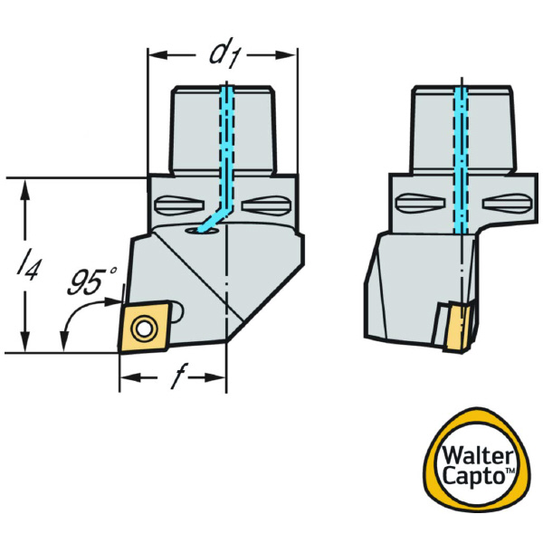 ワルタージャパン（株） 旋削ホルダー スクリュークランプ C4 旋削ホルダー　スクリュークランプ C4-SCLCL-27050-09