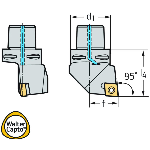 ワルタージャパン（株） 旋削ホルダー スクリュークランプ C4 旋削ホルダー　スクリュークランプ C4-SCLCR-27050-09