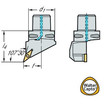 ワルタージャパン（株） 旋削ホルダー スクリュークランプ C4 旋削ホルダー　スクリュークランプ C4-SVHBL-27050-11