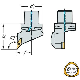 ワルタージャパン（株） 旋削ホルダー スクリュークランプ C4 旋削ホルダー　スクリュークランプ C4-SVJBL-27050-16