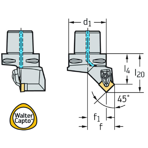 ワルタージャパン（株） 旋削ホルダー リジットクランプ C5 旋削ホルダー　リジットクランプ C5-DSSNR-35050-15