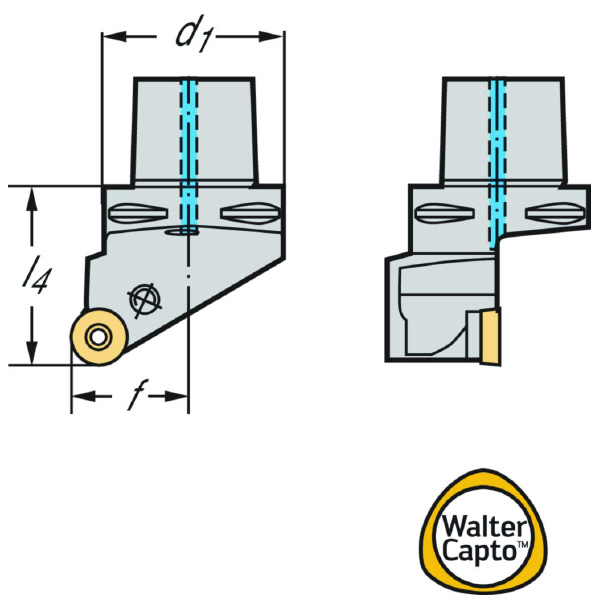 ワルタージャパン（株） 旋削ホルダー レバークランプ C5 旋削ホルダー　レバークランプ C5-PRSCL-35060-20
