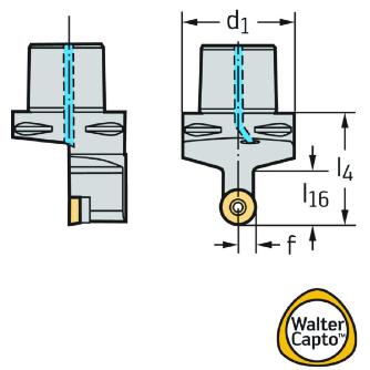 ワルタージャパン（株） 旋削ホルダー スクリュークランプ C5 旋削ホルダー　スクリュークランプ C5-SRDCN-00060-16