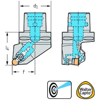 ワルタージャパン（株） 旋削ホルダー リジットクランプ C6 旋削ホルダー　リジットクランプ C6-CRSNL-45065-12-P
