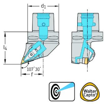 ワルタージャパン（株） 旋削ホルダー リジットクランプ C6 旋削ホルダー　リジットクランプ C6-DDHNL-45065-15-P