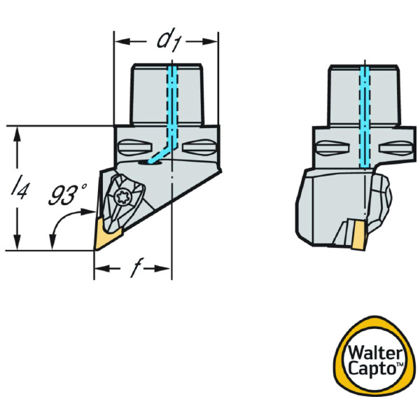 ワルタージャパン（株） 旋削ホルダー リジットクランプ C6 旋削ホルダー　リジットクランプ C6-DDJNL-45065-11