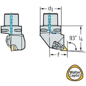 ワルタージャパン（株） 旋削ホルダー リジットクランプ C6 旋削ホルダー　リジットクランプ C6-DDUNR-45065-15