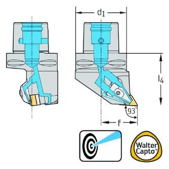 ワルタージャパン（株） 旋削ホルダー リジットクランプ C6 旋削ホルダー　リジットクランプ C6-DDUNR-45065-15-P