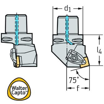 ワルタージャパン（株） 旋削ホルダー リジットクランプ C6 旋削ホルダー　リジットクランプ C6-DSKNR-45065-12