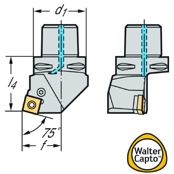 ワルタージャパン（株） 旋削ホルダー レバークランプ C6 旋削ホルダー　レバークランプ C6-PSKNL-45065-19