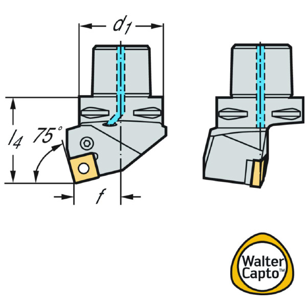 ワルタージャパン（株） 旋削ホルダー レバークランプ C6 旋削ホルダー　レバークランプ C6-PSRNL-35065-19