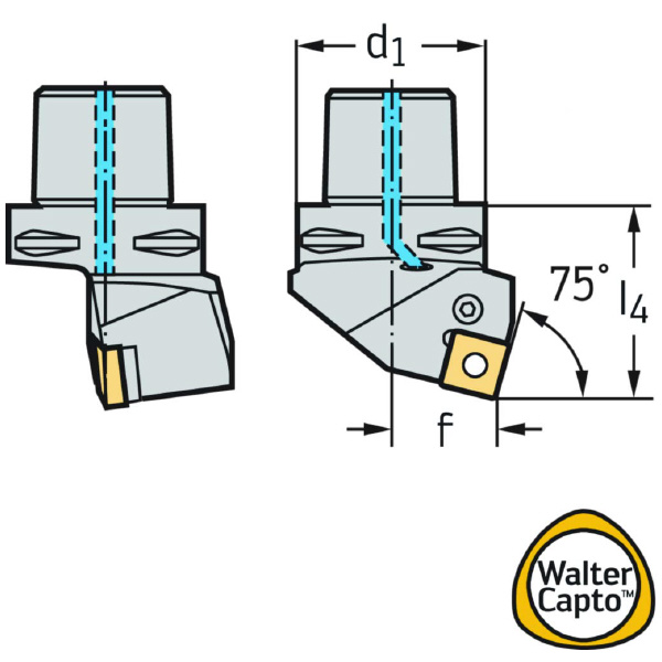 ワルタージャパン（株） 旋削ホルダー レバークランプ C6 旋削ホルダー　レバークランプ C6-PSRNR-35065-19
