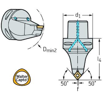 ワルタージャパン（株） 旋削ホルダー45°スクリュークランプ C6 旋削ホルダー４５°スクリュークランプ C6-SCMCN-00090-12