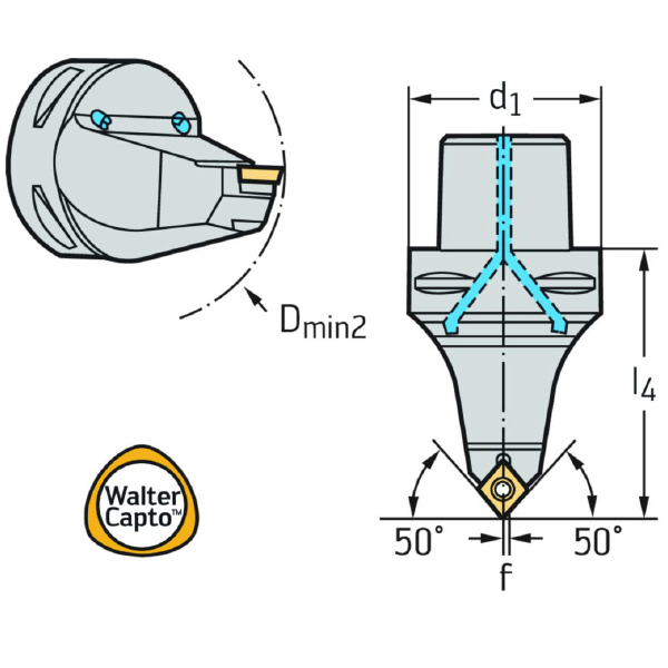 ワルタージャパン（株） 旋削ホルダー45°スクリュークランプ C6 旋削ホルダー４５°スクリュークランプ C6-SCMCN-00090-12