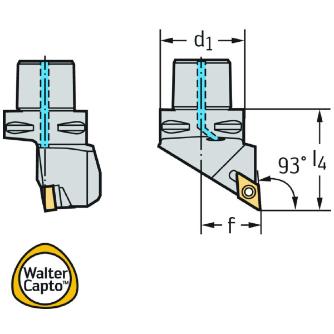 ワルタージャパン（株） 旋削ホルダー スクリュークランプ C6 旋削ホルダー　スクリュークランプ C6-SDJCR-45065-11