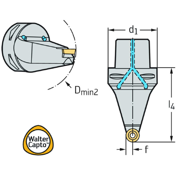 ワルタージャパン（株） 旋削ホルダー45°スクリュークランプ C6 旋削ホルダー４５°スクリュークランプ C6-SRDCN-00100-16